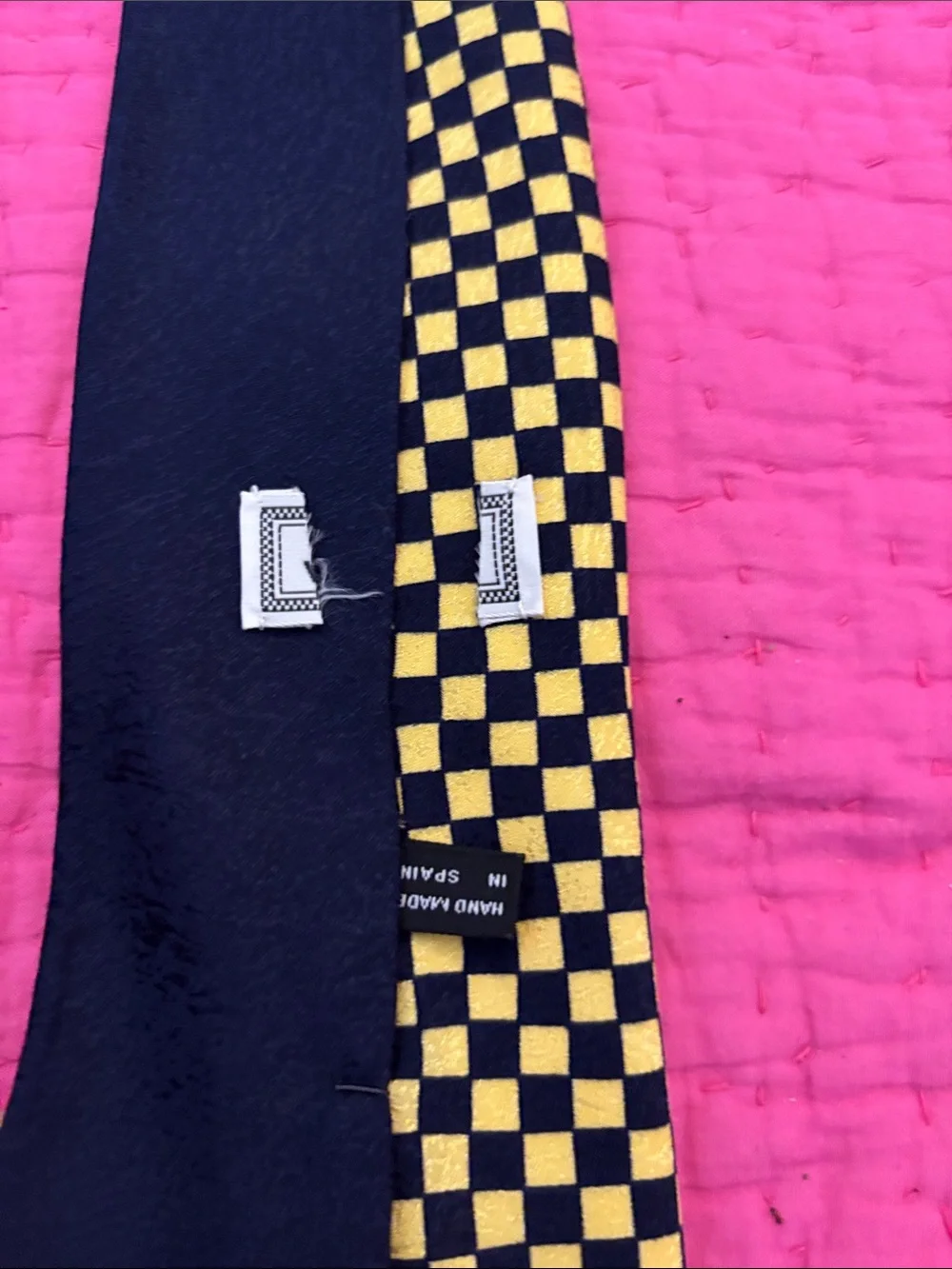 Versace Vibrant Yellow and Blue Patterned Silk Tie